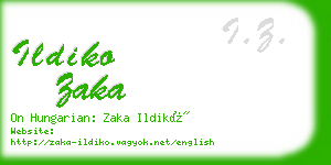 ildiko zaka business card